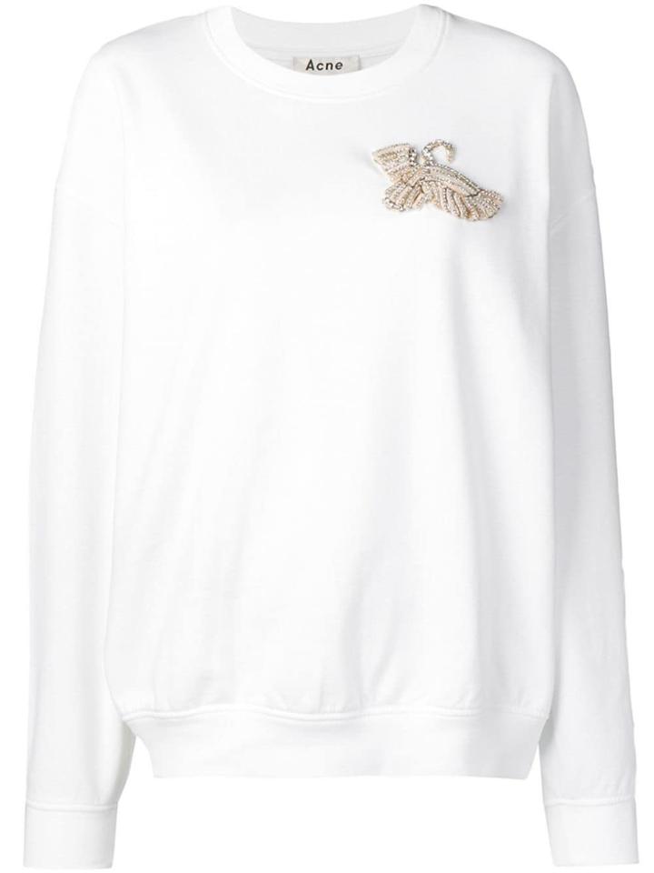 Acne Studios Beaded Applique Sweatshirt - White