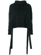 Marcelo Burlon County Of Milan Cropped Printed Hoodie - Black