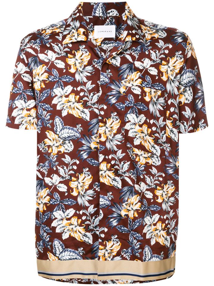 Low Brand Floral Print Shirt - Brown