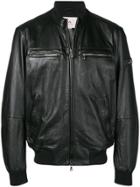 Peuterey Classic Leather Jacket - Black