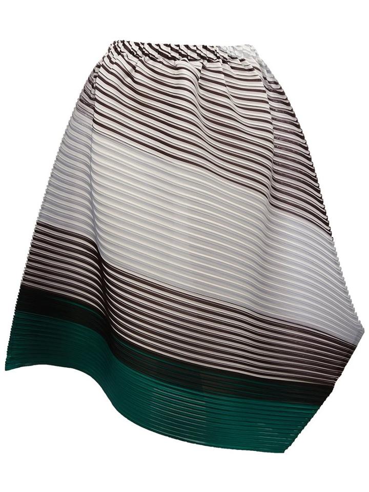 Pleats Please By Issey Miyake Pleated Asymmetric Skirt