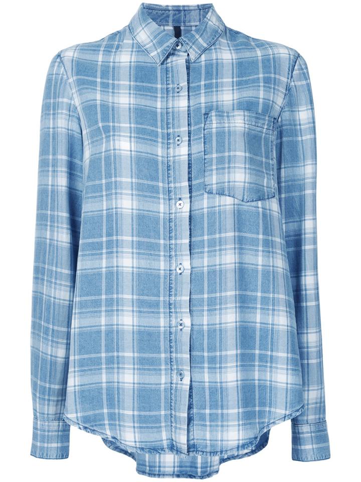 Nobody Denim Soft Check Shirt Float - Blue