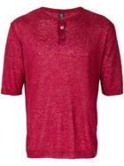 Eleventy Henley T-shirt - Red