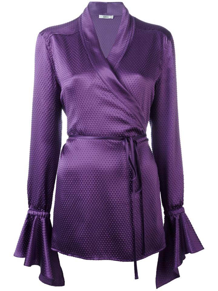 Area Wrap Blouse - Pink & Purple