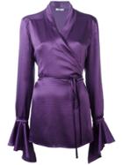 Area Wrap Blouse - Pink & Purple