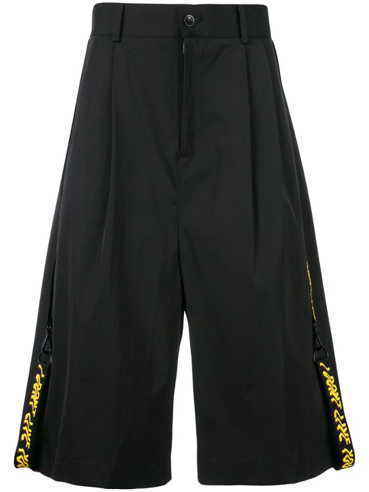 Damir Doma Side Stripe Cropped Trousers - Black