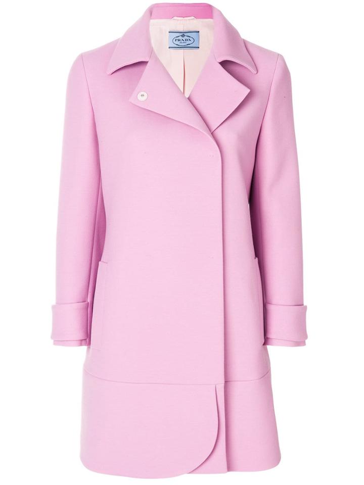 Prada Single Breasted Coat - Pink
