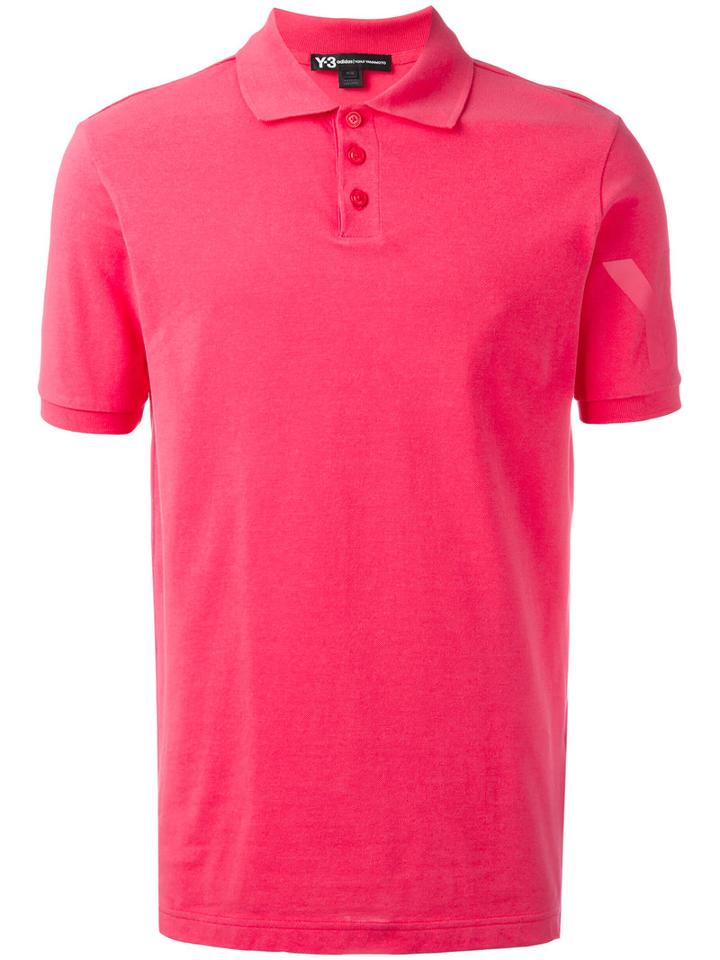 Y-3 Classic Pique Polo Shirt, Men's, Size: Medium, Pink/purple, Cotton