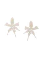 Lele Sadoughi Oversized Abstract Flower Earrings - White