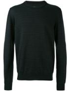 Maison Margiela - Ribbed Elbow Patch Sweater - Men - Cotton/calf Leather/wool - Xl, Black, Cotton/calf Leather/wool