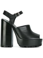 Jil Sander Open Platform Sandals - Black