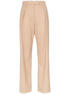 Wright Le Chapelain Pleat Front Wool Trousers - Neutrals