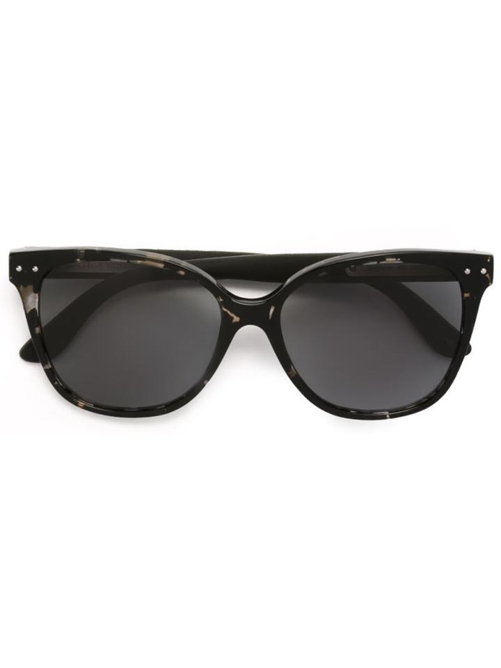 Bottega Veneta Eyewear Square Frame Sunglasses, Women's, Black, Acetate/rubber