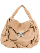 Marni Vintage Gathered Tote Bag - Nude & Neutrals