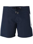 Moncler Gamme Bleu Chevron Stripe Swim Shorts - Blue