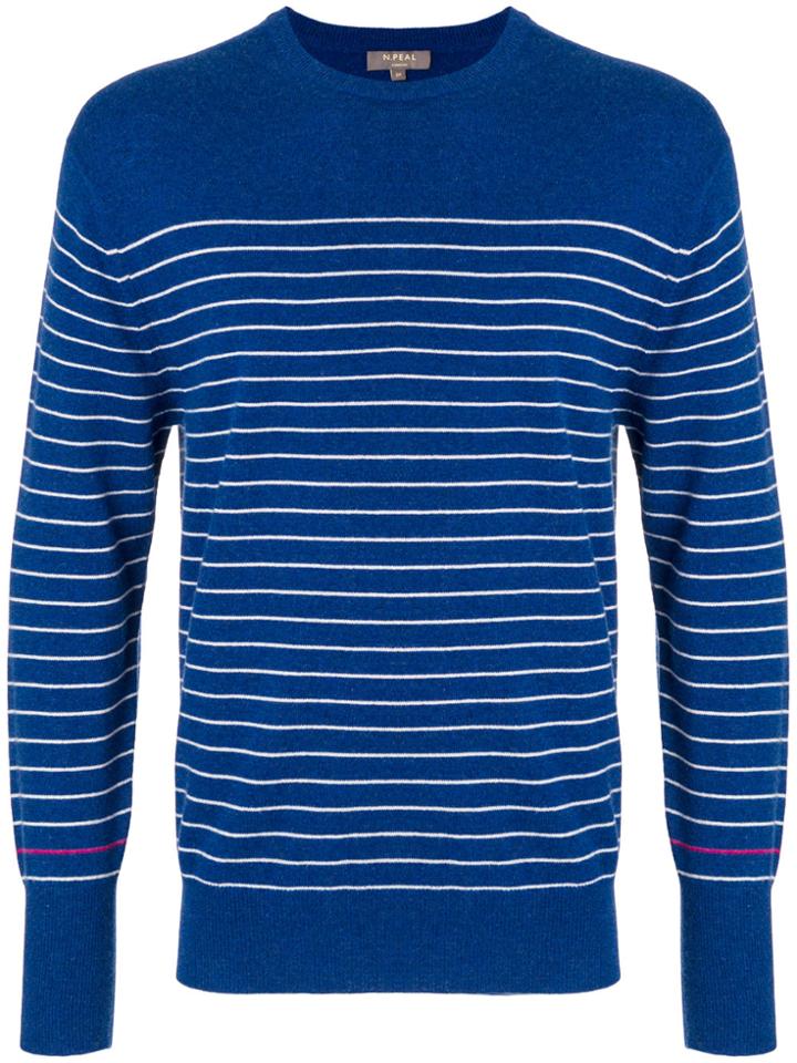 N.peal Striped Sweater - Blue