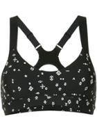 The Upside Patterned Cropped Top - Black