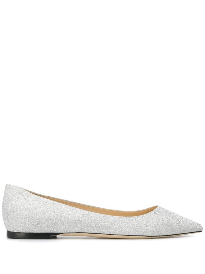 Jimmy Choo Romy Ballerina Shoes - Silver