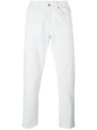 Off-white Striped Detail Jeans, Men's, Size: 34, White, Cotton/spandex/elastane