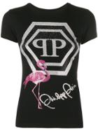 Philipp Plein Flamingo Print T-shirt - Black