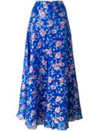 Isabel Marant Floral Maxi Skirt, Women's, Size: 36, Blue, Silk/polyester