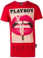 Philipp Plein X Playboy Printed T-shirt - Red