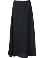 Rosetta Getty Flared Long Skirt, Women's, Size: 4, Black, Viscose