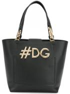 Dolce & Gabbana #dg Mini Tote Bag - Black