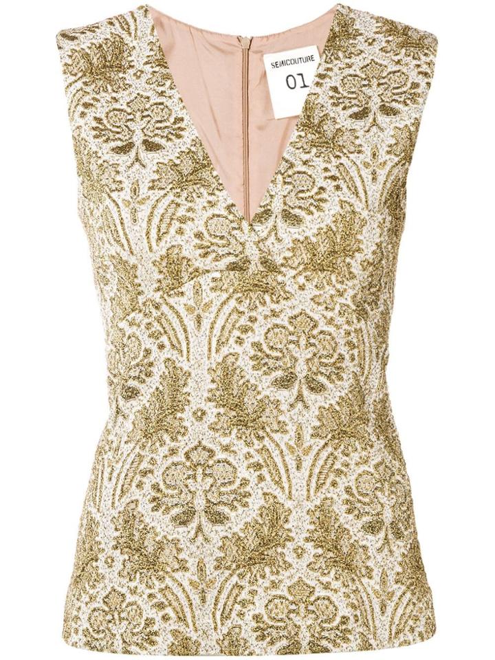 Semicouture Empire Line Blouse - White