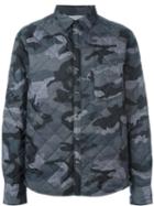 Moncler Gamme Bleu Camouflage Print Padded Jacket, Men's, Size: 3, Grey, Feather Down/polyamide/cupro