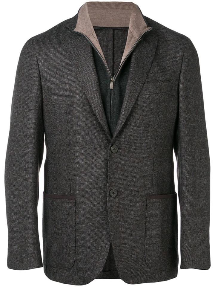 Corneliani Fleece Suit Jacket - Grey