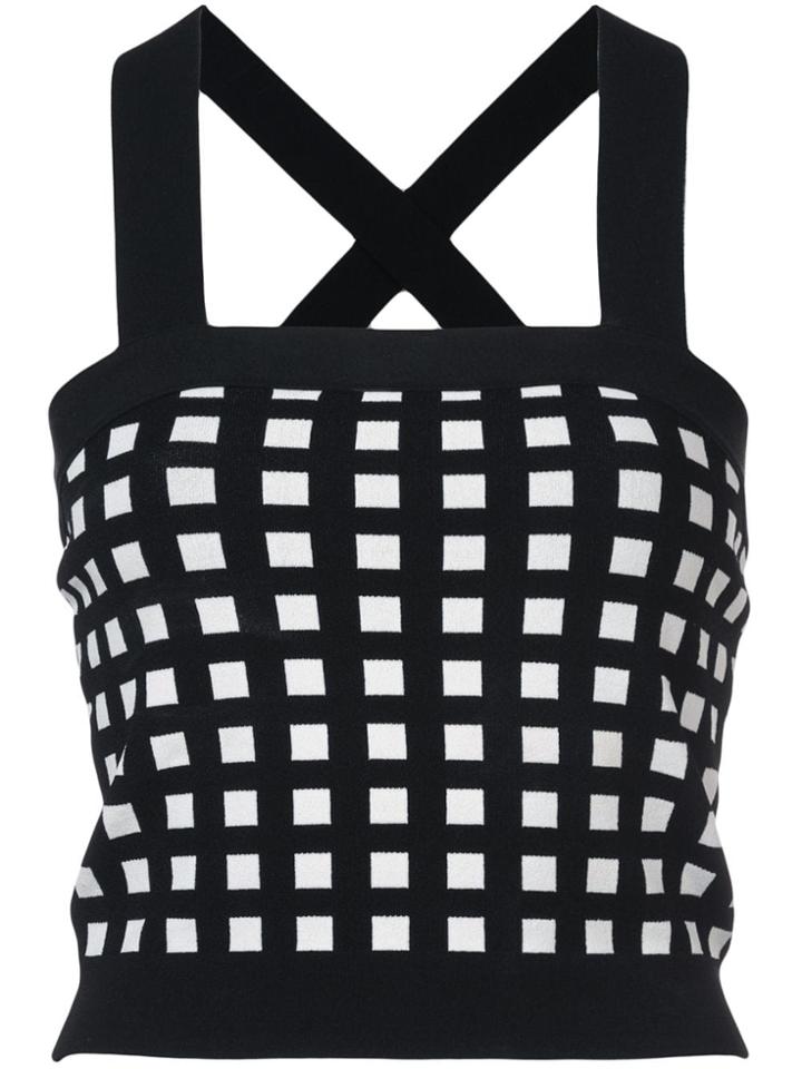 Derek Lam 10 Crosby Knitted Crop Top - Black
