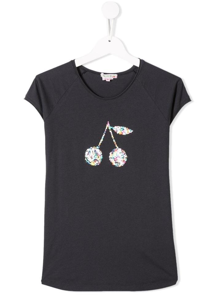 Bonpoint Cherry Print T-shirt - Grey