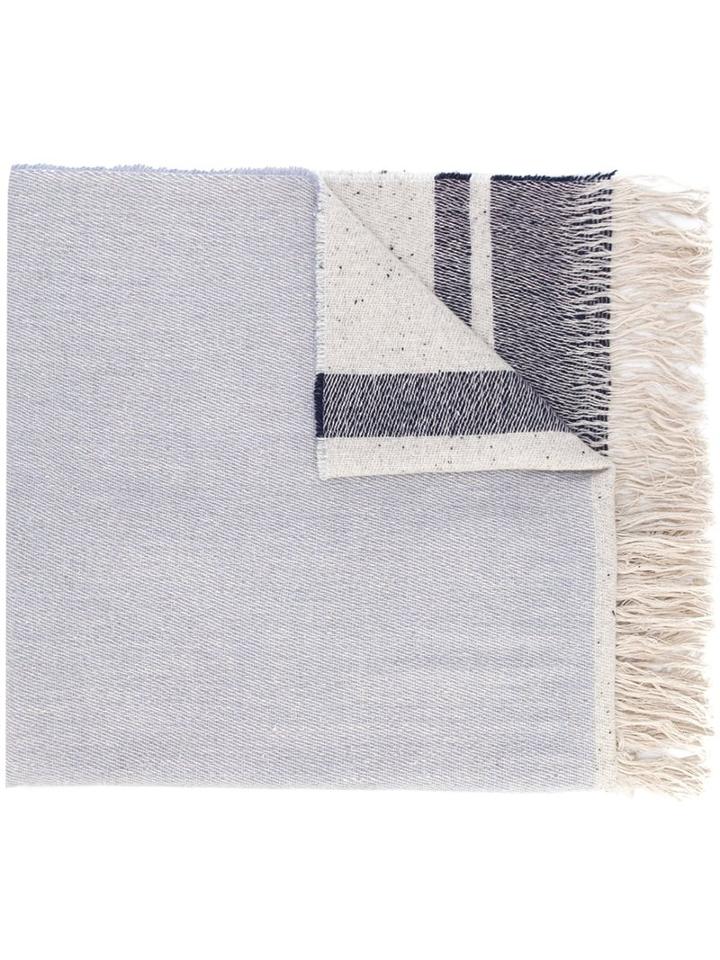 Forte Forte Frayed Scarf, Women's, Blue, Linen/flax/polyamide/virgin Wool