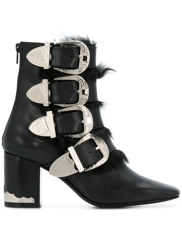 Toga Pulla Side Buckle Boots - Black