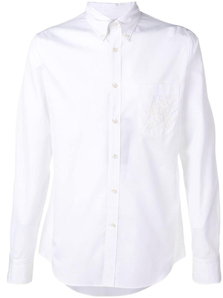 Alexander Mcqueen Embroidered Monogram Shirt - White