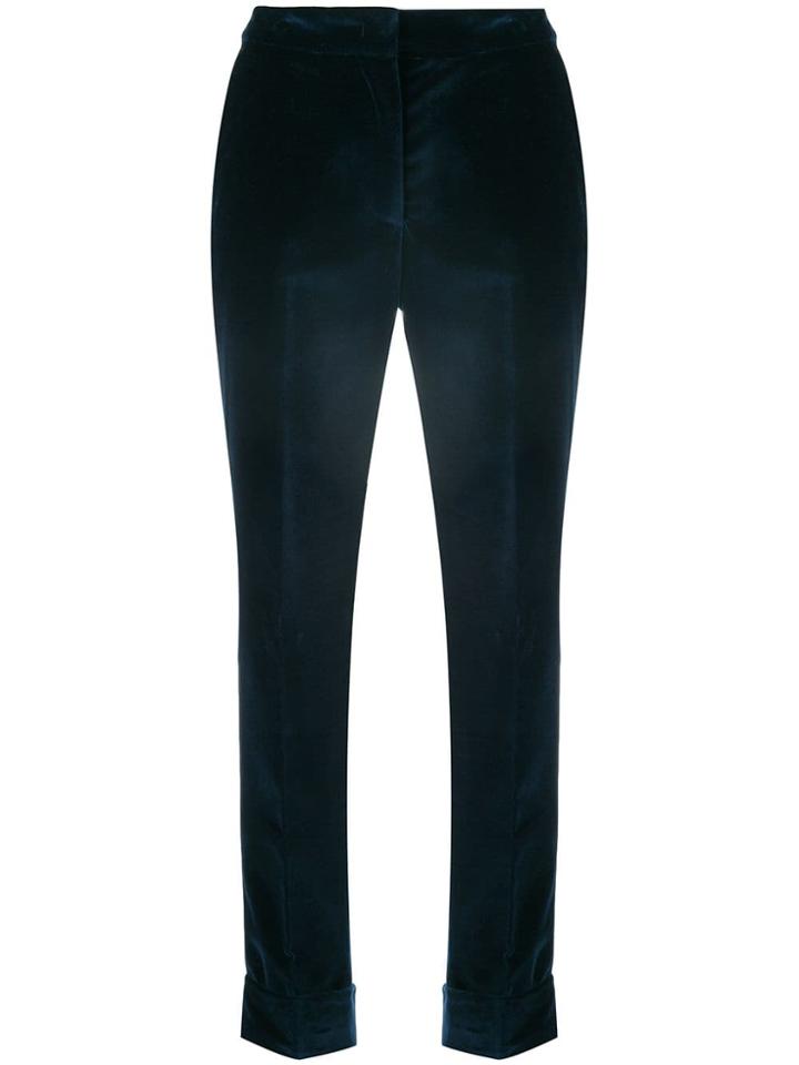 Pt01 Andrea Cropped Trousers - Blue