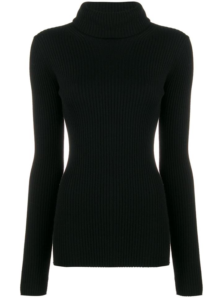 Pringle Of Scotland Ribbed Slim-fit Jumper - Black