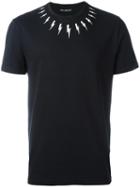 Neil Barrett Lightning Bolt T-shirt, Men's, Size: Medium, Black, Cotton