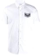 Dirk Bikkembergs Logo Short-sleeve Fitted Shirt - White
