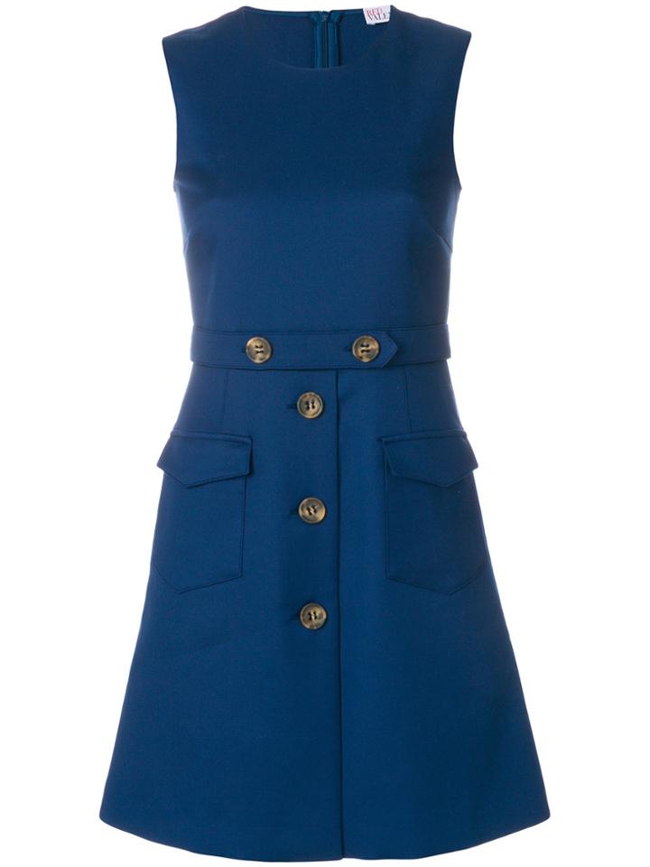Red Valentino Buttoned Mini Dress - Blue