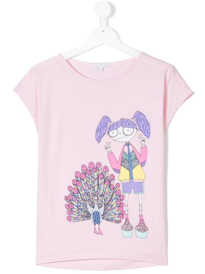 Little Marc Jacobs Illustrated T-shirt - Pink & Purple