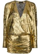 Alexandre Vauthier Deep V-neck Dress - Gold