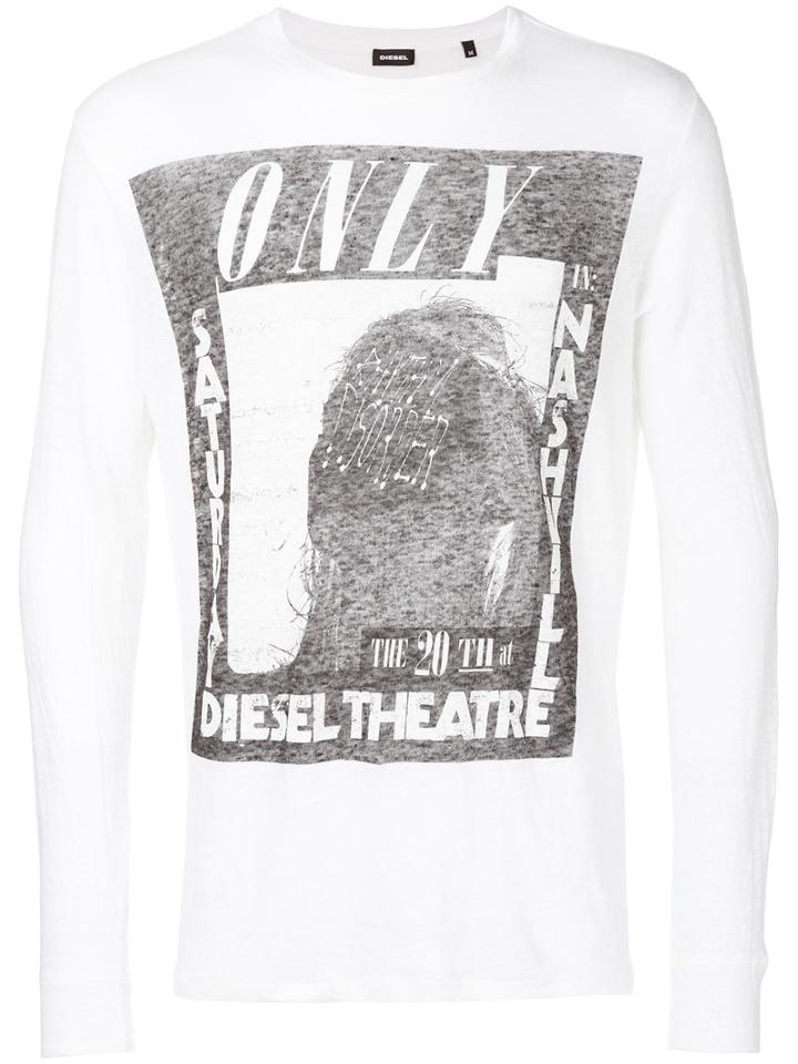Diesel - Jersey T-shirt - Men - Linen/flax - L, White, Linen/flax