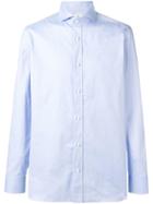 Borrelli Plain Button Shirt - Blue