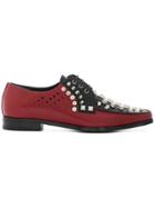 Prada Studded Oxford Shoes - Red