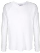 Unused Long-sleeve Waffle Texture T-shirt - White