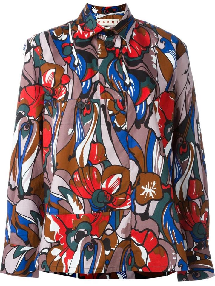 Marni Lectric Print Shirt, Women's, Size: 42, Cotton