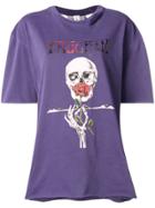 Alchemist Skull Print T-shirt - Purple