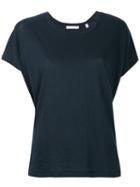 Vince - Scoop Neck T-shirt - Women - Cotton - M, Blue, Cotton